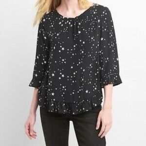 Black Gap Starry Blouse SZ M